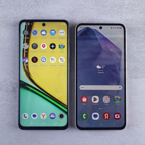 Two modern smartphones side by side, available to buy on deposit